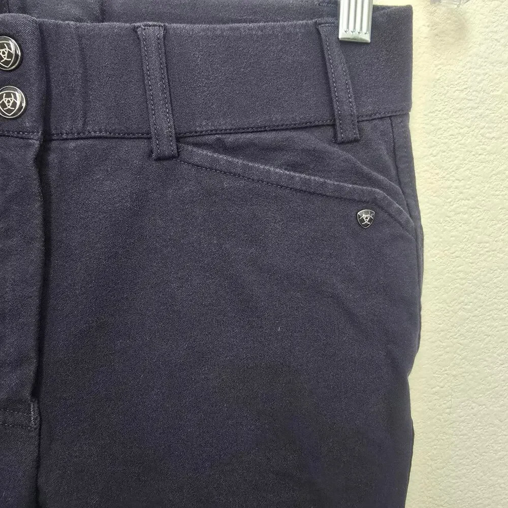 Ariat Navy Blue Breeches Equestrian Riding Full Seat Pant Horse Show Size US 22L